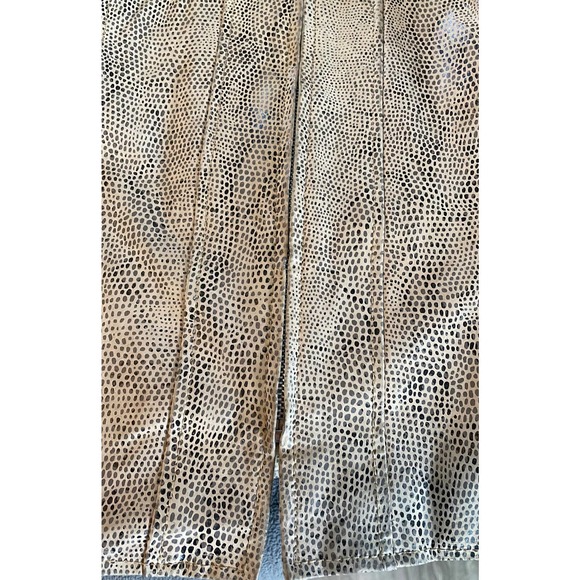 Vintage Women's Tan Leather Snakeskin Print Lined jacket Size M - Picture 11 of 11